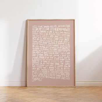 Taylor Swift Poster, The Best Day Song Lyrics Print, 5 of 10