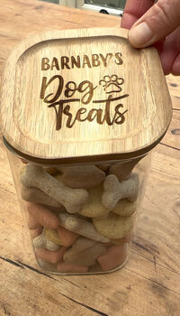 Lid Engraved Dog Treat Jar, 2 of 4