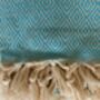 Diamond Design Turquoise Sofa Throw, thumbnail 5 of 7