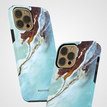 Blue Ocean Marble Tough Case For iPhone, 2 of 4
