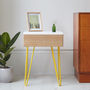 Roswell Bedside Table With Steel Hairpin Legs, thumbnail 2 of 12