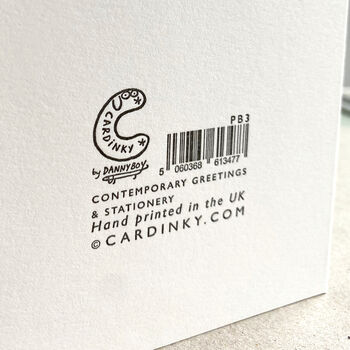 Bear Hugs And Kisses Luxury Hand Printed Letterpress Sympathy Card, 3 of 3