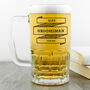 Personalised Comic Style Beer Glass Tankard, thumbnail 1 of 5
