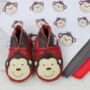 Dotty Fish Cheeky Monkey Soft Leather Baby Shoes With Barefoot Soles, thumbnail 2 of 11