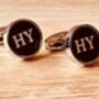 Personalised Silver Plated Initial Cufflinks, thumbnail 2 of 6