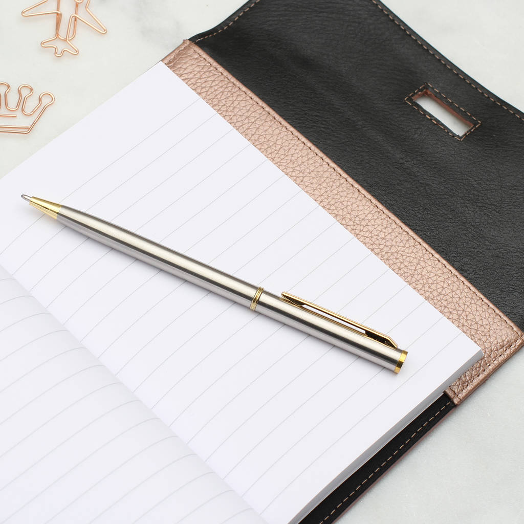 Personalised Luxury Leather Refillable Notebook By Hurleyburley 2098