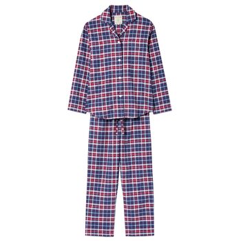 Women's Arran Tartan Brushed Cotton Pyjama Set, 5 of 5