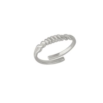 Twisted Screw Sterling Silver Ring, 9 of 10