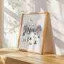 Mountain Camping Adventure Art Print For Kids, thumbnail 2 of 5