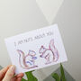 I'm Nuts About You Squirrel Valentine's Day Card, thumbnail 3 of 4