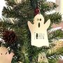 Personalised Ghost Christmas Tree Decoration, thumbnail 1 of 8