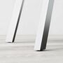 Prince White Stainless Steel Legs Dining Table, thumbnail 4 of 5