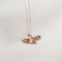 Honey Bee Necklace Rose Gold Plated, thumbnail 1 of 3