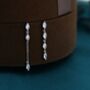 Asymmetric Marquise Cz Dangle Drop Stud Earrings, thumbnail 2 of 8