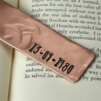 9th Anniversary Personalised Copper Bookmark, 9 of 12