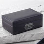 Personalised Leather And Sterling Silver Cufflink Box, thumbnail 3 of 7