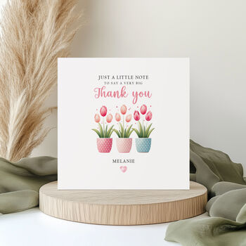 Potted Tulip Thank You Card, 3 of 5