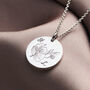 Engraved Birth Flower Initials Necklace, thumbnail 6 of 12