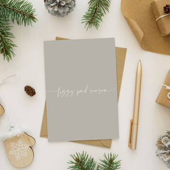 Figgy Pud Season Modern Christmas Cards Eco Friendly, 2 of 5