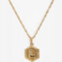 Textured Initial Coin Necklace With Rope Chain, thumbnail 3 of 4