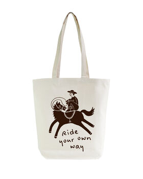 Ride Your Own Way Canvas Shopping Tote Bag, 2 of 3