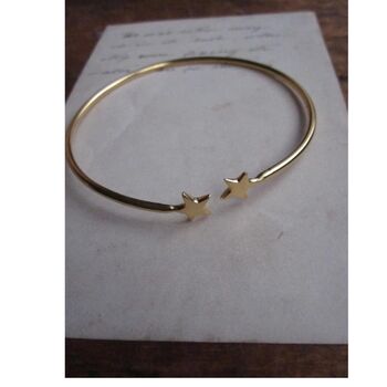 Gold Plated Star Bangle, 4 of 4