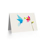 Origami Hummingbird Flower Geometric Thankyou Card, thumbnail 2 of 4