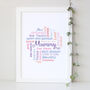 Personalised 40th Word Art Birthday Gift For Her, thumbnail 3 of 7