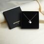 Girl's Personalised Initial And Teardrop Birthstone Necklace, thumbnail 8 of 9