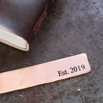 7th Anniversary Solid Copper Metal Bookmark, 9 of 12