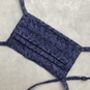 Blue Berry Liberty Cotton Pleated Face Mask, thumbnail 1 of 5