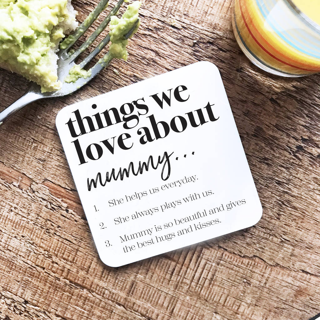 Personalised Things We Love About Mum 