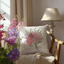 Birth Month Flower Couple Cushion, thumbnail 1 of 8