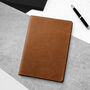 Handmade A5 Full Grain Oiled Leather Refillable Journal Cover, thumbnail 2 of 7