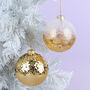 G Decor Elegant Gold Christmas Baubles, thumbnail 1 of 4