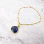 Sapphire September Birthstone Gold Plated Bracelet, thumbnail 1 of 5