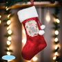 Personalised Me To You Reindeer Luxury Red Stocking, thumbnail 4 of 4