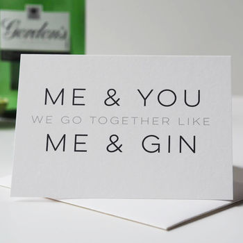 Me And You Funny Gin Valentine's Day Card, 2 of 2