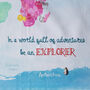'Be An Explorer' Childrens Illustrated Map Hanging, thumbnail 3 of 8