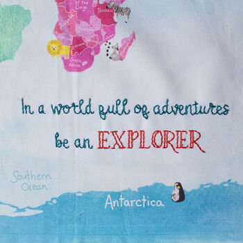 'Be An Explorer' Childrens Illustrated Map Hanging, 3 of 8