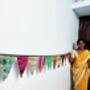 Upcycled Sari Flags, Handmade Bunting, Multicoloured, thumbnail 1 of 12