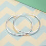 Sterling Silver 30mm Hoop Earrings, thumbnail 2 of 3