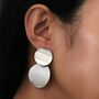 Silver Gilded Circlet Elegance Earrings, thumbnail 1 of 4
