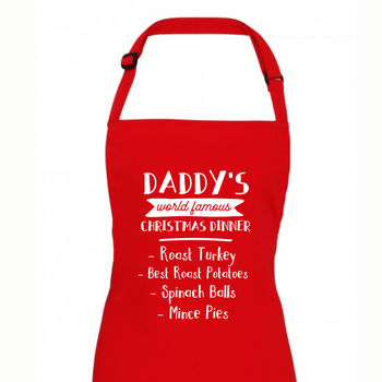 Personalised World Famous Christmas Dinner Apron, 3 of 3