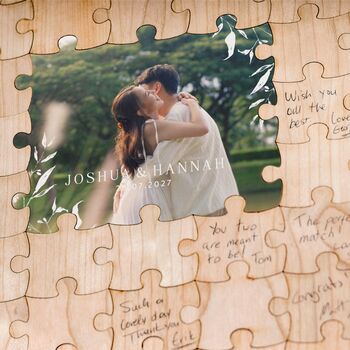 Personalised Photo Puzzle Wedding Guestbook Alternative, 6 of 11