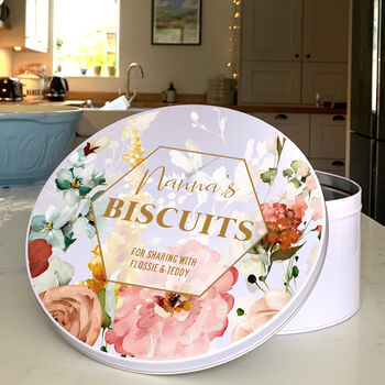 Personalised Floral Cake Tin For Mum, 8 of 9