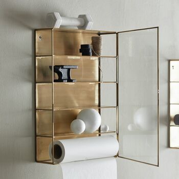 Golden Shelved Wall Cabinet In A Choice Of Sizes, 2 of 3