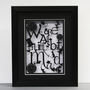 We Are All Mad Paper Cut Wall Art, thumbnail 9 of 10