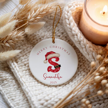 Personalised Santa Letter Name Christmas Ornament, 7 of 8