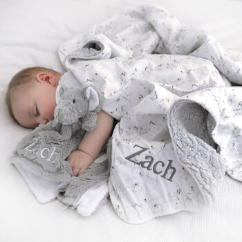 Personalised Woodlands Blanket And Comforter Set, 5 of 8
